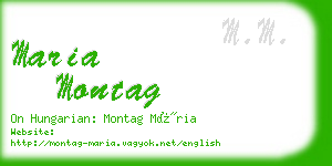 maria montag business card